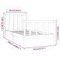 vidaXL Estructura de cama madera maciza de pino blanco 90x200 cm vidaXL Estructura de cama madera maciza de pino blanco 90x200 cm