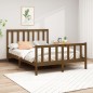 vidaXL Estructura de cama madera maciza de pino marrón miel 150x200 cm