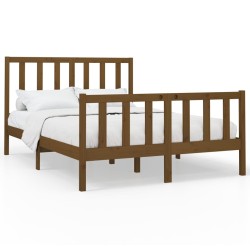 vidaXL Estructura de cama madera maciza de pino marrón miel 150x200 cm