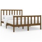 vidaXL Estructura de cama madera maciza de pino marrón miel 150x200 cm
