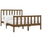 vidaXL Estructura de cama madera maciza de pino marrón miel 150x200 cm