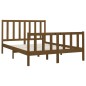 vidaXL Estructura de cama madera maciza de pino marrón miel 150x200 cm
