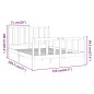 vidaXL Estructura de cama madera maciza de pino marrón miel 150x200 cm