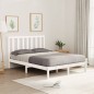 vidaXL Estructura de cama madera maciza blanca 120x200 cm vidaXL Estructura de cama madera maciza blanca 120x200 cm