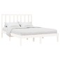 vidaXL Estructura de cama madera maciza blanca 120x200 cm vidaXL Estructura de cama madera maciza blanca 120x200 cm