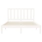vidaXL Estructura de cama madera maciza blanca 120x200 cm vidaXL Estructura de cama madera maciza blanca 120x200 cm
