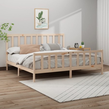 vidaXL Estructura de cama madera maciza de pino 180x200 cm