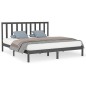 vidaXL Estructura de cama de madera maciza gris super king 180x200 cm vidaXL Estructura de cama de madera maciza gris super king 180x200 cm