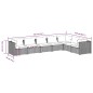 vidaXL Set de muebles de jardín 7 pzas y cojines ratán sintético negro vidaXL Set de muebles de jardín 7 pzas y cojines ratán sintético negro
