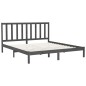vidaXL Estructura de cama de madera maciza gris super king 180x200 cm vidaXL Estructura de cama de madera maciza gris super king 180x200 cm