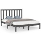 vidaXL Estructura de cama de madera maciza gris 140x200 cm vidaXL Estructura de cama de madera maciza gris 140x200 cm