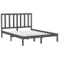 vidaXL Estructura de cama de madera maciza gris 140x200 cm vidaXL Estructura de cama de madera maciza gris 140x200 cm