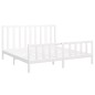 vidaXL Estructura de cama madera maciza de pino blanco 200x200 cm vidaXL Estructura de cama madera maciza de pino blanco 200x200 cm