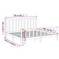 vidaXL Estructura de cama madera maciza de pino blanco 200x200 cm vidaXL Estructura de cama madera maciza de pino blanco 200x200 cm