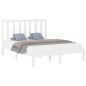 vidaXL Estructura de cama de madera maciza blanca 160x200 cm vidaXL Estructura de cama de madera maciza blanca 160x200 cm