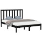 vidaXL Estructura de cama de madera maciza negra 140x200 cm vidaXL Estructura de cama de madera maciza negra 140x200 cm