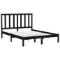 vidaXL Estructura de cama de madera maciza negra 140x200 cm vidaXL Estructura de cama de madera maciza negra 140x200 cm