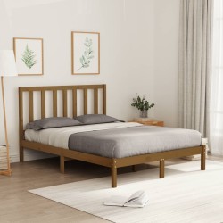 vidaXL Estructura de cama madera maciza de pino marrón miel 120x200 cm