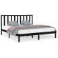vidaXL Estructura de cama madera maciza negro super king 180x200 cm vidaXL Estructura de cama madera maciza negro super king 180x200 cm