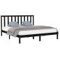 vidaXL Estructura de cama madera maciza negro super king 180x200 cm vidaXL Estructura de cama madera maciza negro super king 180x200 cm