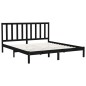 vidaXL Estructura de cama madera maciza negro super king 180x200 cm vidaXL Estructura de cama madera maciza negro super king 180x200 cm