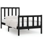 vidaXL Estructura de cama madera maciza negro 90x200 cm vidaXL Estructura de cama madera maciza negro 90x200 cm