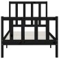 vidaXL Estructura de cama madera maciza negro 90x200 cm vidaXL Estructura de cama madera maciza negro 90x200 cm