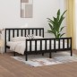 vidaXL Estructura de cama de madera maciza negra 200x200 cm vidaXL Estructura de cama de madera maciza negra 200x200 cm