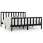 vidaXL Estructura de cama de madera maciza negra 200x200 cm vidaXL Estructura de cama de madera maciza negra 200x200 cm