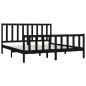 vidaXL Estructura de cama de madera maciza negra 200x200 cm vidaXL Estructura de cama de madera maciza negra 200x200 cm