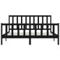 vidaXL Estructura de cama de madera maciza negra 200x200 cm vidaXL Estructura de cama de madera maciza negra 200x200 cm