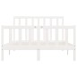 vidaXL Estructura de cama de madera maciza blanca 140x200 cm vidaXL Estructura de cama de madera maciza blanca 140x200 cm