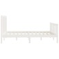 vidaXL Estructura de cama de madera maciza blanca 140x200 cm vidaXL Estructura de cama de madera maciza blanca 140x200 cm