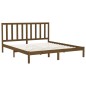 vidaXL Estructura de cama madera maciza de pino marrón miel 200x200 cm vidaXL Estructura de cama madera maciza de pino marrón miel 200x200 cm