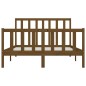 vidaXL Estructura de cama madera maciza King marrón miel 150x200 cm vidaXL Estructura de cama madera maciza King marrón miel 150x200 cm