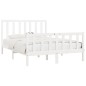vidaXL Estructura de cama madera maciza blanca 120x200 cm vidaXL Estructura de cama madera maciza blanca 120x200 cm