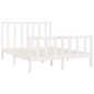 vidaXL Estructura de cama madera maciza blanca 120x200 cm vidaXL Estructura de cama madera maciza blanca 120x200 cm