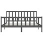 vidaXL Estructura de cama de madera maciza gris 200x200 cm