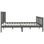 vidaXL Estructura de cama de madera maciza gris 200x200 cm