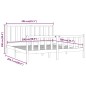 vidaXL Estructura de cama de madera maciza gris 200x200 cm