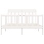 vidaXL Estructura de cama de madera maciza de pino blanco 160x200 cm vidaXL Estructura de cama de madera maciza de pino blanco 160x200 cm