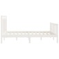 vidaXL Estructura de cama de madera maciza de pino blanco 160x200 cm vidaXL Estructura de cama de madera maciza de pino blanco 160x200 cm