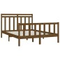 vidaXL Estructura de cama de madera maciza marrón miel 120x200 cm