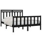 vidaXL Estructura de cama de madera maciza negra 140x200 cm vidaXL Estructura de cama de madera maciza negra 140x200 cm