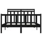 vidaXL Estructura de cama de madera maciza negra 140x200 cm vidaXL Estructura de cama de madera maciza negra 140x200 cm