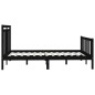 vidaXL Estructura de cama de madera maciza negra 140x200 cm vidaXL Estructura de cama de madera maciza negra 140x200 cm