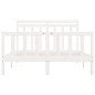 vidaXL Estructura de cama madera maciza de pino blanco 120x200 cm vidaXL Estructura de cama madera maciza de pino blanco 120x200 cm