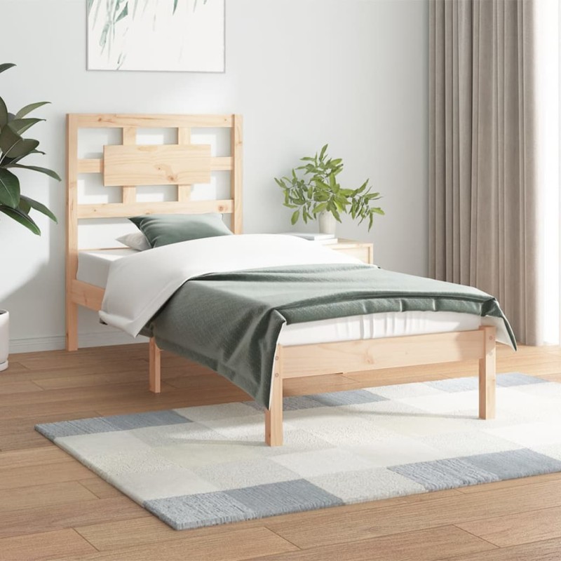 vidaXL Estructura de cama madera maciza de pino 100x200 cm vidaXL Estructura de cama madera maciza de pino 100x200 cm