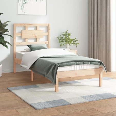 vidaXL Estructura de cama madera maciza de pino 100x200 cm
