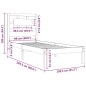 vidaXL Estructura de cama madera maciza de pino 100x200 cm vidaXL Estructura de cama madera maciza de pino 100x200 cm